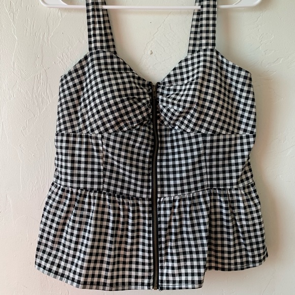 Checkered summer top - Picture 1 of 4